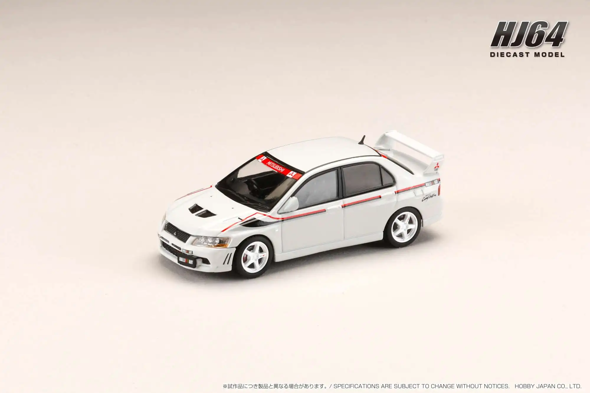 

Hobby JAPAN HJ642054BR 1/64 LANCER GSR EVOLUTION 7 RALLY STYLE White Diecast Model car Collection Limited Edition Hobby Toys