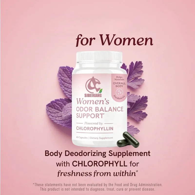 Chlorophyll Capsules | Body Deodorizing Supplement for Freshness and Odor Support, Skin Health Support