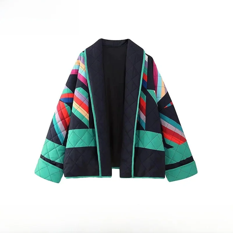 

Модный винтажный свободный хлопковый джет, женская верхняя одежда, осень-зима, Новое поступление, повседневная одежда с принтом, теплый полиэстер...