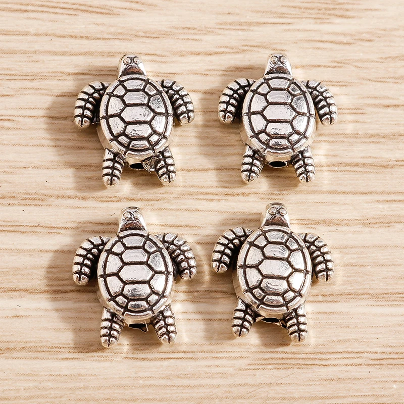 Tusember 20 Stück Legierungs-Mischmetall-Anhänger in Form von Seestern, Fisch, Schildkröte und Muschel für Halsketten, Ohrringe und Schmuckherstellungszubehör – Detail 9