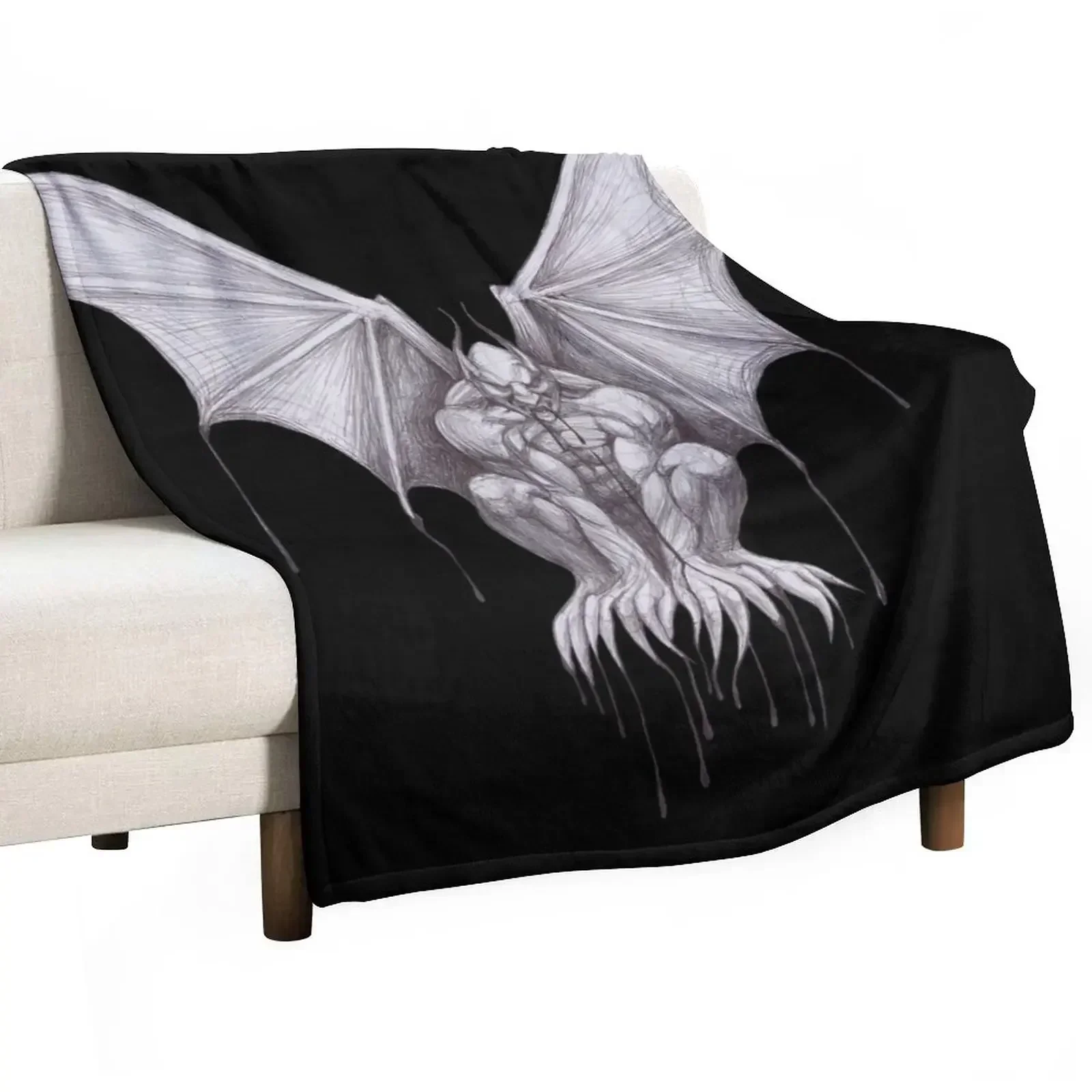 Gargoyle Throw Blanket Moving Thins Furry halloween Blankets