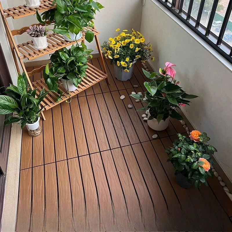 Modern Minimalist WPC DIY Interlocking Waterproof Anticorrosion Decking Tile Outdoor Balcony Garden Bathroom Home Decor Novelty