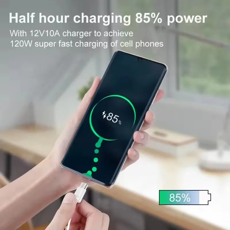 10A Type C Quick Charging 120W USB Cable For Huawei Mate 40 50 P50 P60 Nova 12 Honor 200 Magic 5 Xiaomi 13 Redmi Note 12 POCO X5 view 6