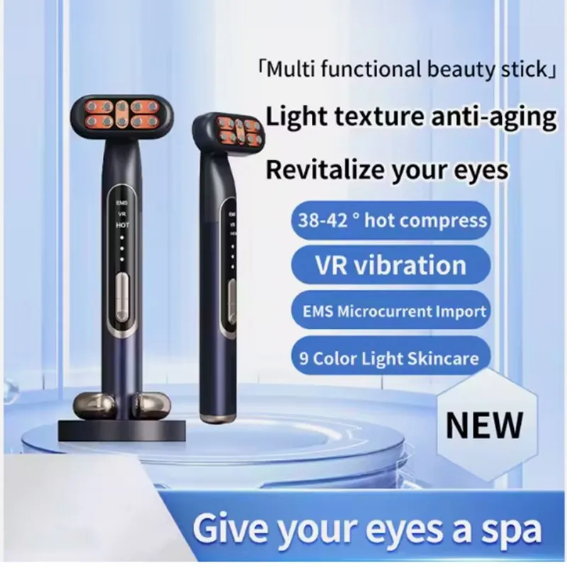 LED การสั่นสะเทือนความงามใบหน้า Eye Beauty เครื่องนวดประคบร้อน Eye Massager