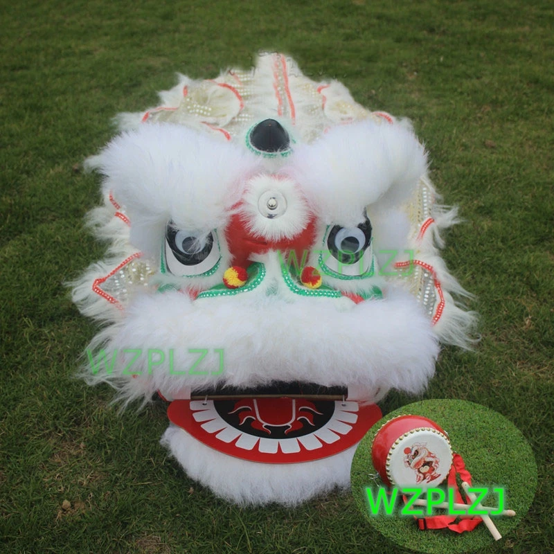 14inch Lion Dance Costume Drum  5-12 Age Kid Children Play Party Performance Sport Outdoor Toy Gift Birthday Parade Stage