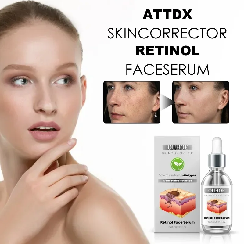 Serum Anti Penuaan, Retinol, Anti Penuaan, mengangkat garis halus, menghilangkan bintik hitam, kerutan, Pelembab, esensi pencerah kulit