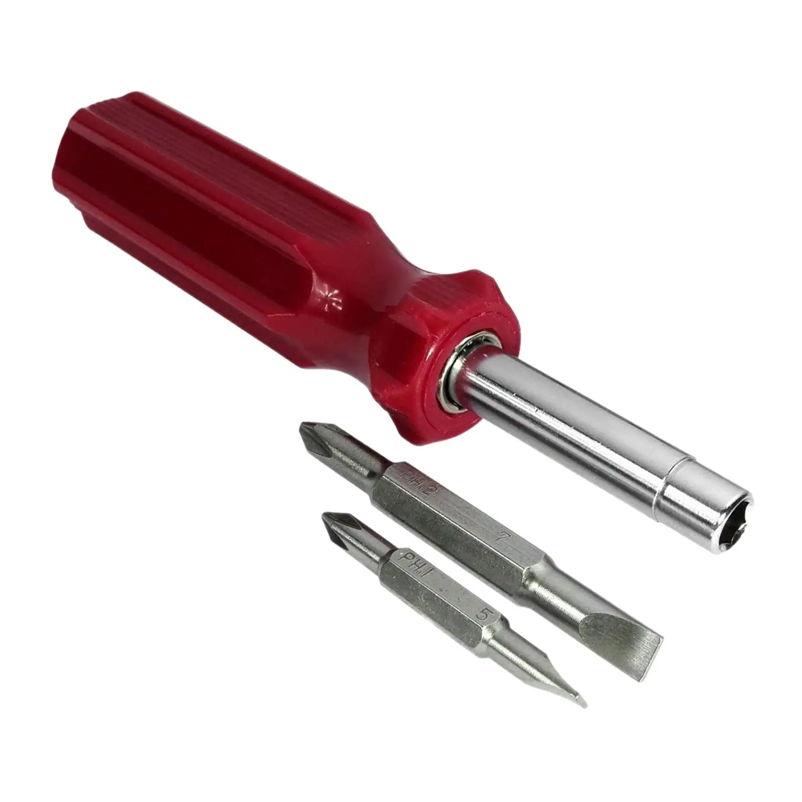 4xScrewdriver Set Multi Bit Screwdriver Set Tool for Auto Repair Home Use Red