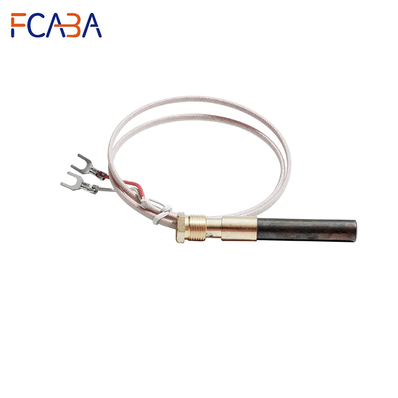 FCABA 1PC Gas Fireplace Cluster Thermocouple Thermoelectric Reactor High Temperature Sensor for Household Appliances