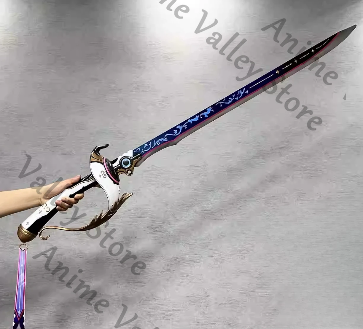 Anime wuthering ondas brant cosplay espada portátil prop dos desenhos animados pistola máscara facial armas cintura decoração armas adereços de halloween