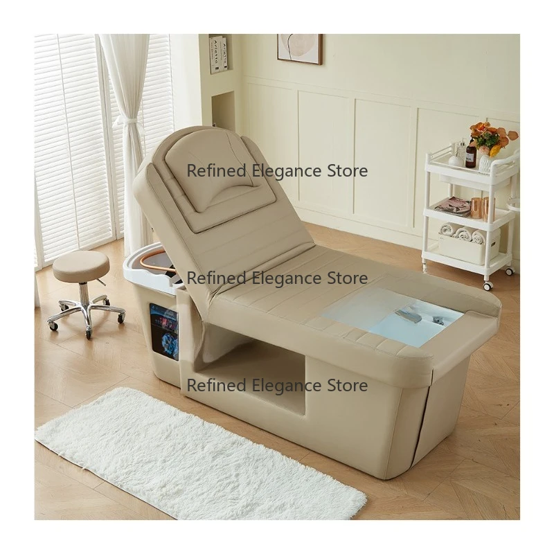 高級電動スパベッド、調節機能付き、モダンデザインのヘッドスパとフットスパ、ホテルでの使用に適したマッサージベッド