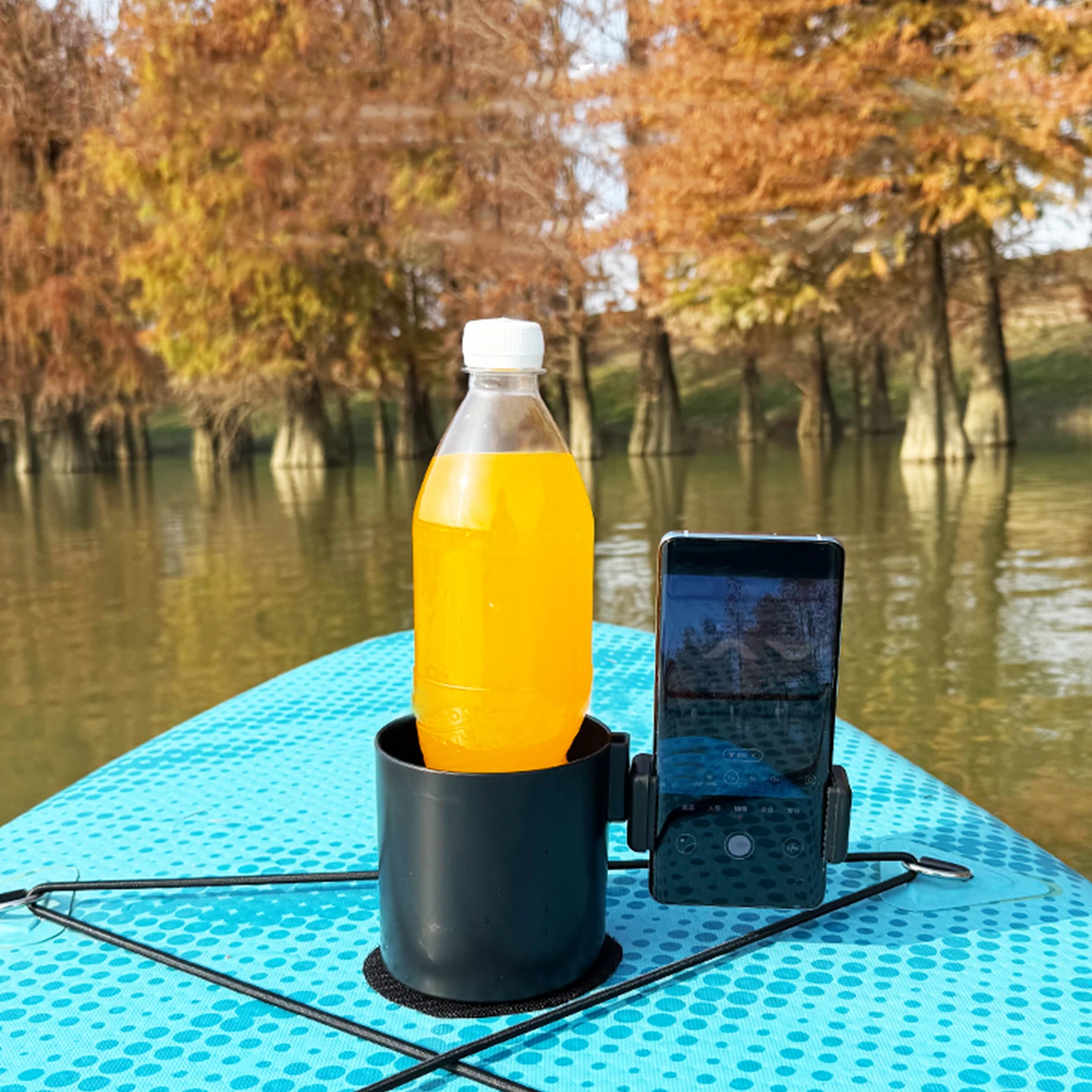 2-in-1 Kayak Drink & Phone Holder Stand Up Paddle Board Accessories Paddle Board Drink Holder for Types of Cups Bottle Drink