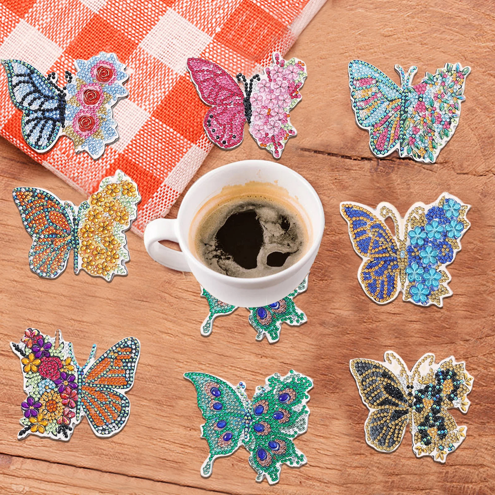 Butterfly Diamond Painting Coasters 4