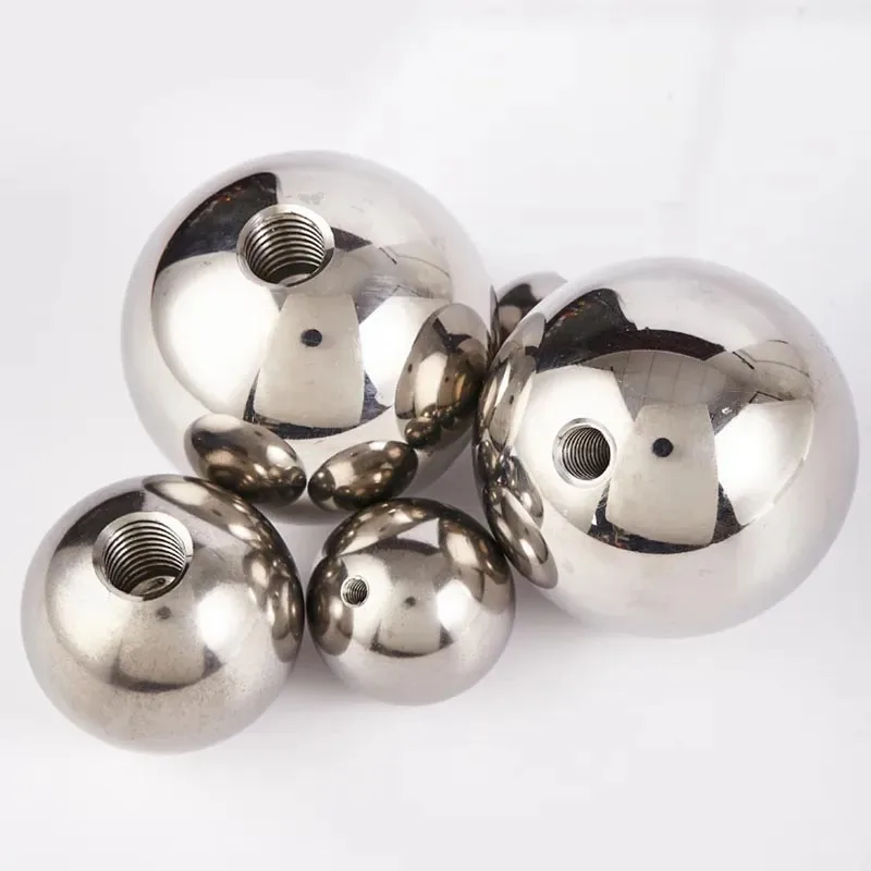 OD 5-60mm Threaded Half Hole Balls 304 Stainless Steel Drilling Ball Blind Hole Metric Female Thread M2-M12 M14 M16 M18 M20