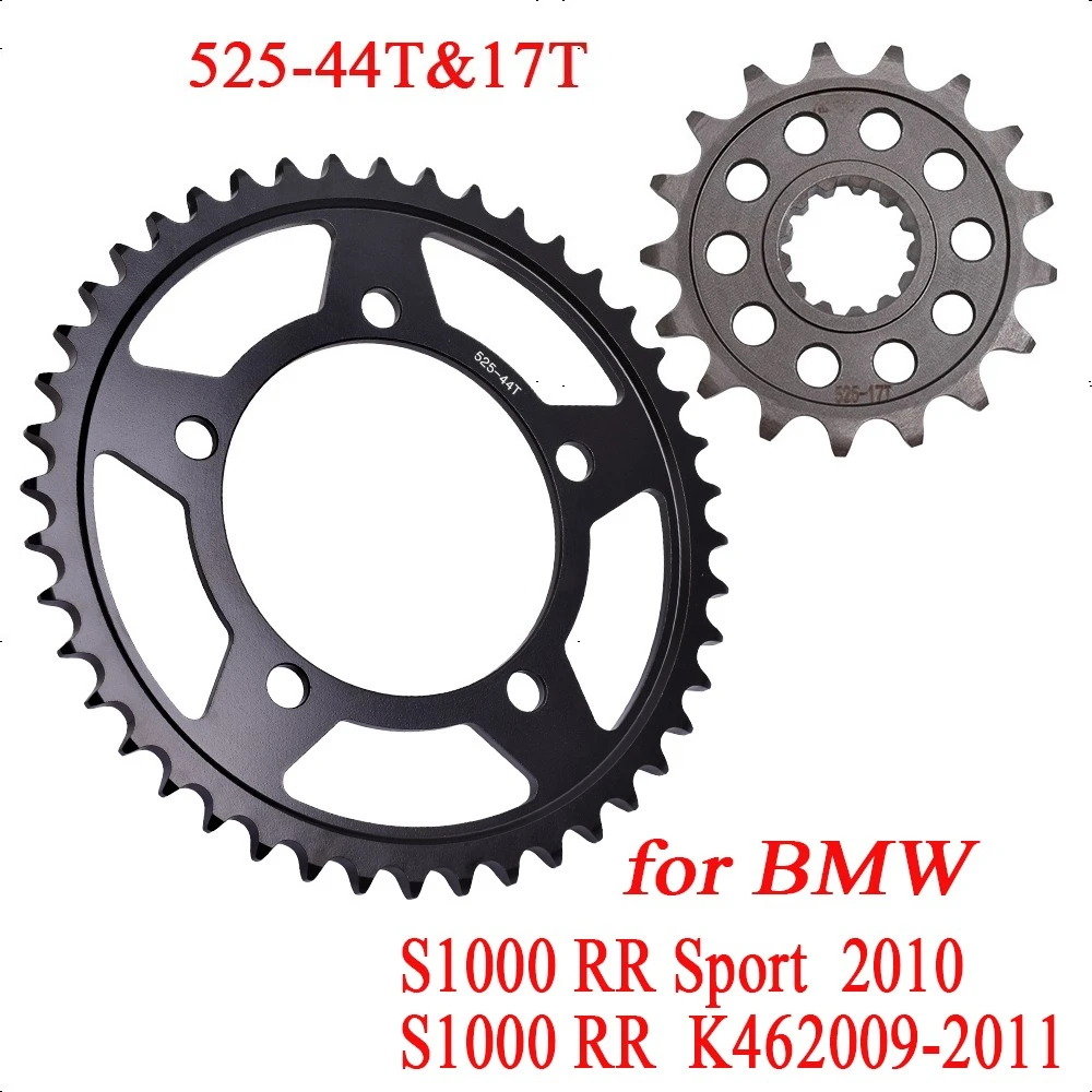 

525 17T 44T for BMW S1000 RR Sport 2010 S1000 RR K46 2009-2011 Motorcycle Front Rear Sprocket Gear Wheel Cam