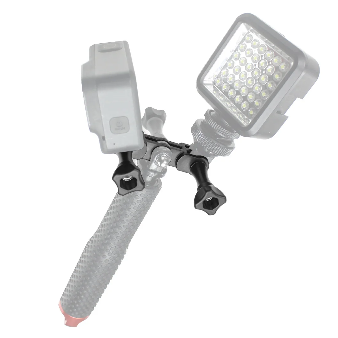 Doppelter Dual-Halterungs-Stativhalter, Sportkamera-Griff mit Schraubmontage-Adapter für Gopro Hero 13 12, für DJI Osmo Action-Kamera – Detail 24