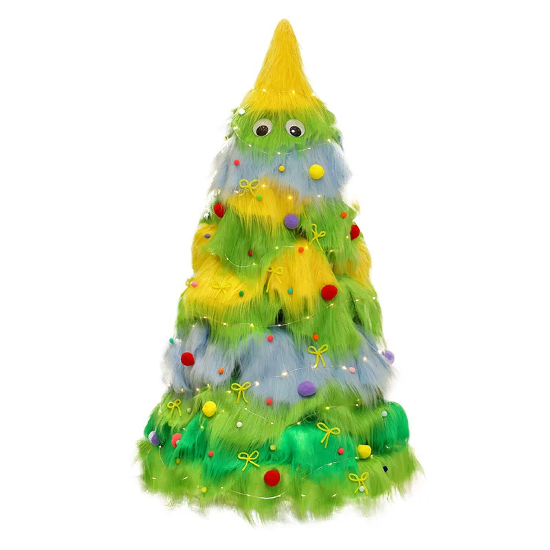 

Christmas tree set 1.8 meters 2.1 meters colorful plush cartoon luminous large Christmas tree ornament decoration set