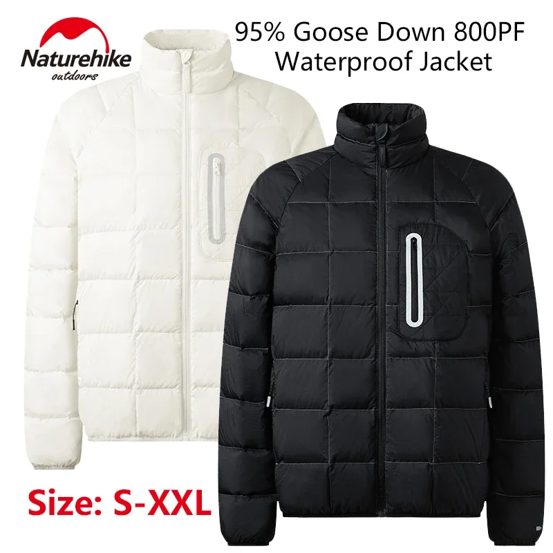 

Naturehike 800FP Goose Down Coat Jacket Waterproof Stand Collar Windbreaker for Women Men Camping Hiking Ultralight 490g Soft
