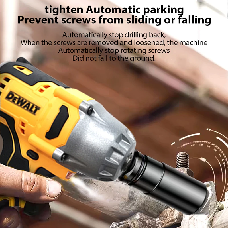 DEWALT 1/2in High Torque Electric Wrench Brushless Cordless Impact Wrench Decoration Team Power Tools For Dewalt 20V Battery