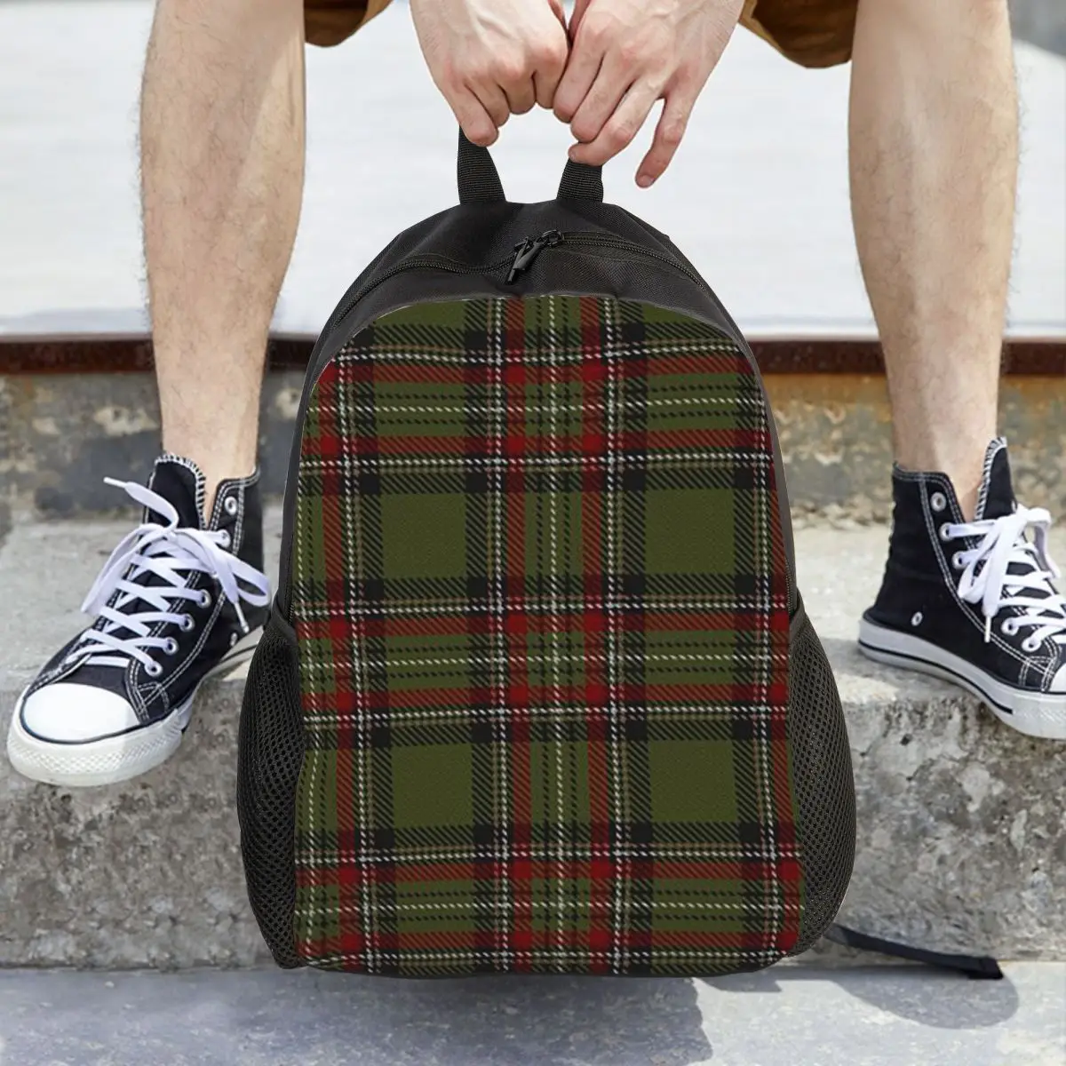 Classic Scottish Clan Tartan Plaid Backpack Daypack Large Capacity Boys Girls BookBag School Bag Shoulder Bags for Men Women