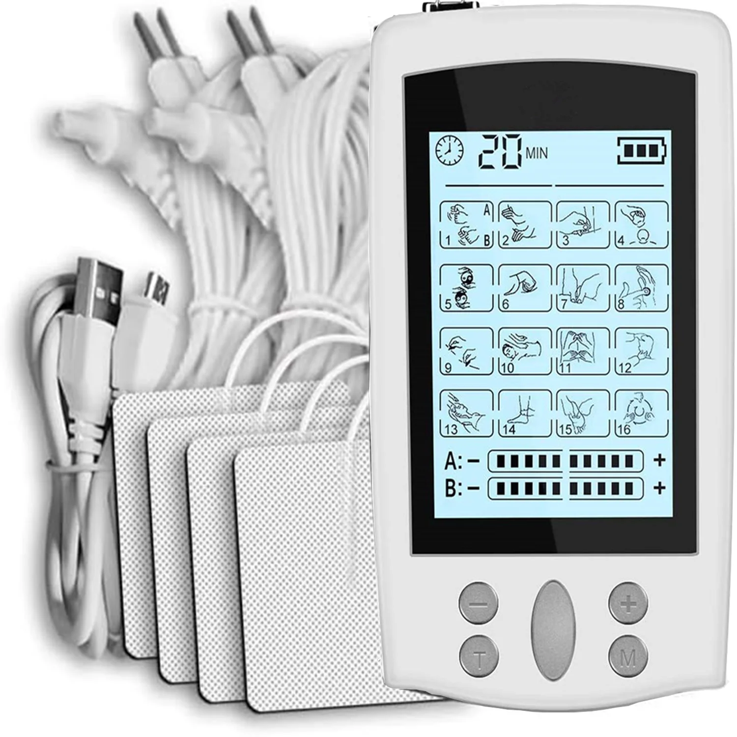 

Electric Muscle Stimulator, Low-Frequency Interferential Electrical Physiotherapy Device, TENS EMS, Adjustable Body Massager