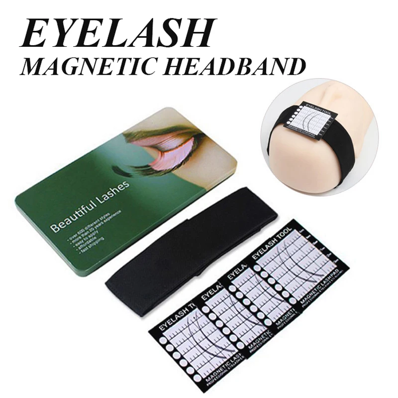 CNKESS Wholesale 2024 NEW Separators Eyelash Magnetic Lash Headband With 4 Lash Pad Holder False eyelash tools accessories