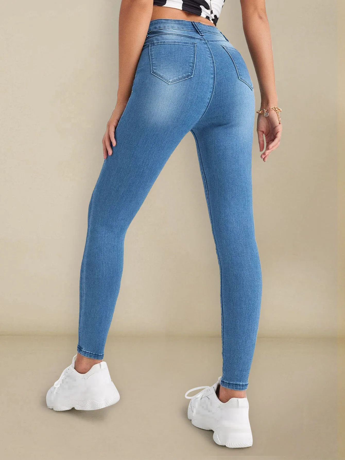 Pantalones de mezclilla informales para mujer, Jeans de lápiz, moda urbana, azul, verano, nuevo