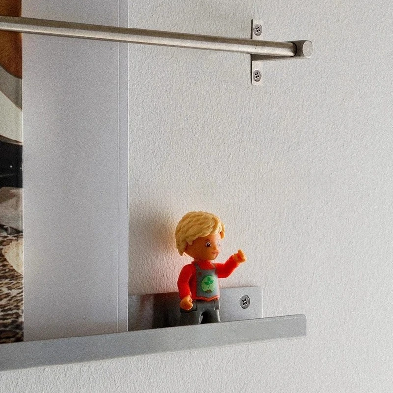 Modern Minimalist Magazine Rack Stainless Steel Wall Mounted Book Shelf Floating Display Organizer Living Room Storage Solution