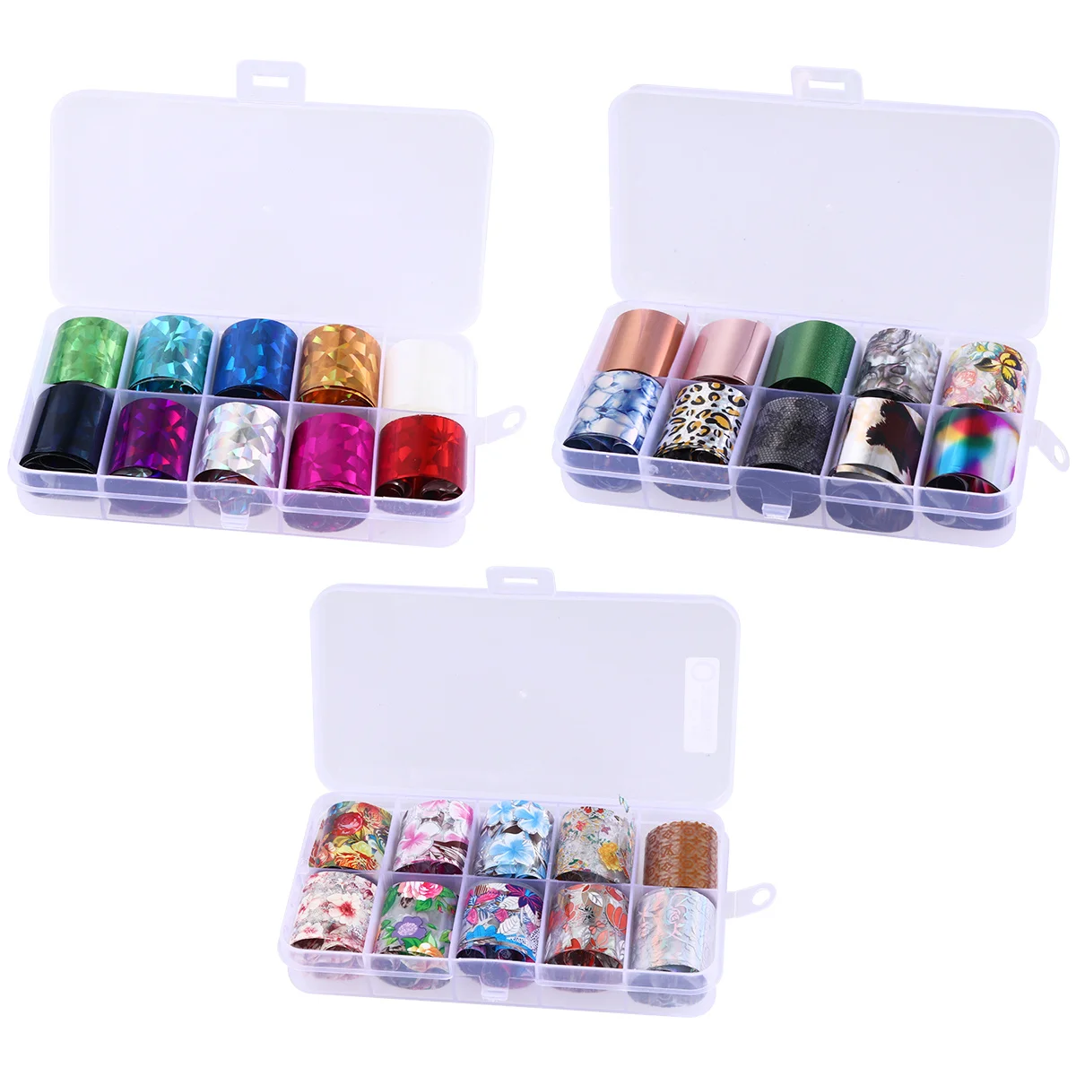 30 Rollen Damen-Nagelaufkleber, Nagelkunst-Dekor, glitzernde Abziehbilder für Gel-Nägel, Design-Werkzeuge NOLITOY