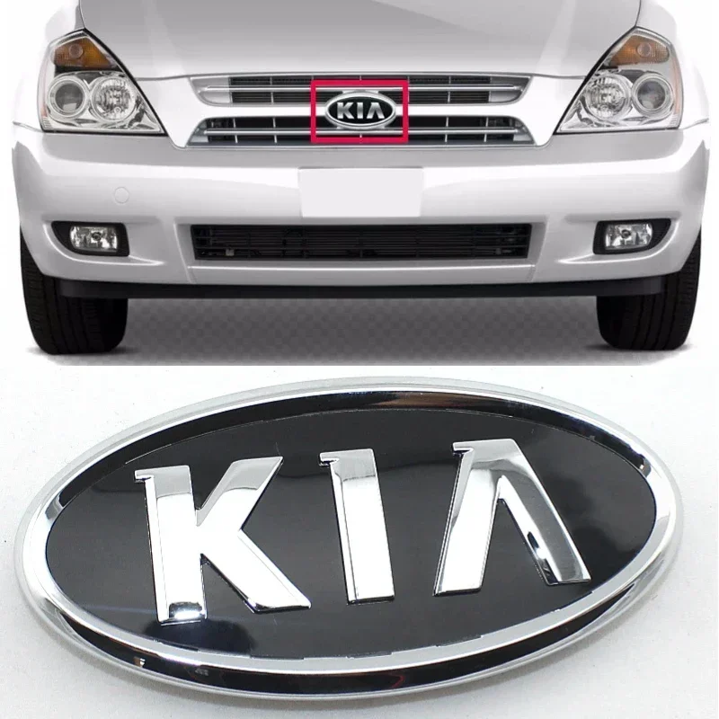 Car Front Grille Logo for KIA K2 K3 KX3 K4 K5 Cerato Forte Carnival Stinger Optima Ceed Senda Sorento Rear Trunk Emblem Stickers