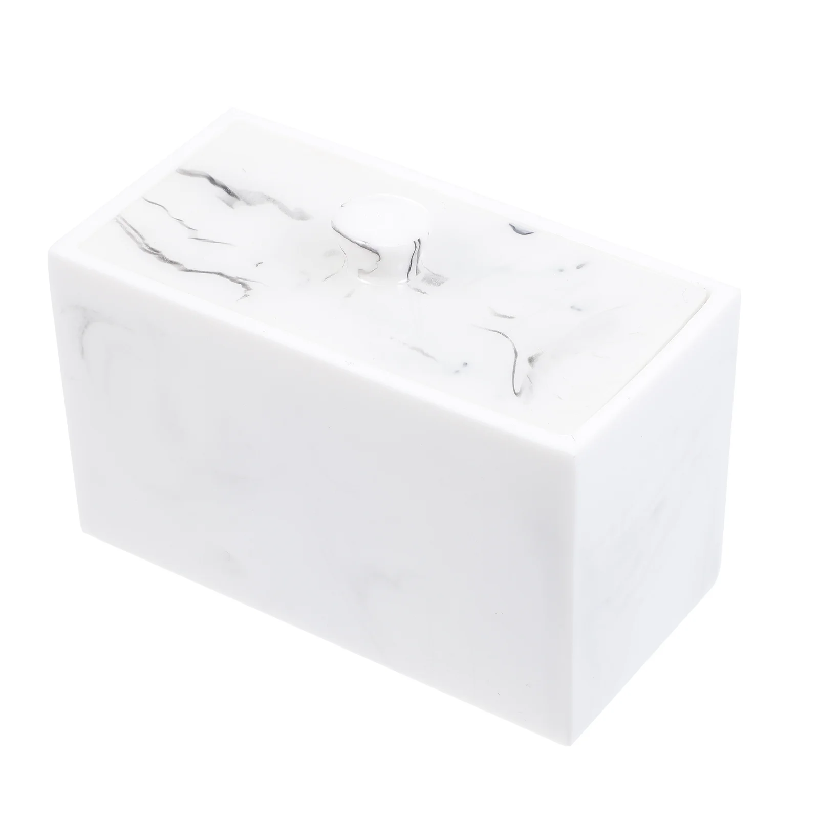 

Marble Vein Marble Texture Storage Box Resin Cotton Pad Holder Nail Accessories Organizer Large Capacity Practical