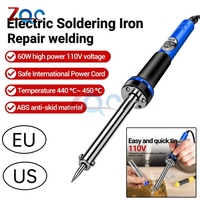 SL401 Electric Soldering Iron 60W US/EU Plug Tester Tin Tips Repair Portable Welding Tools Rework Header Tool Solder Station