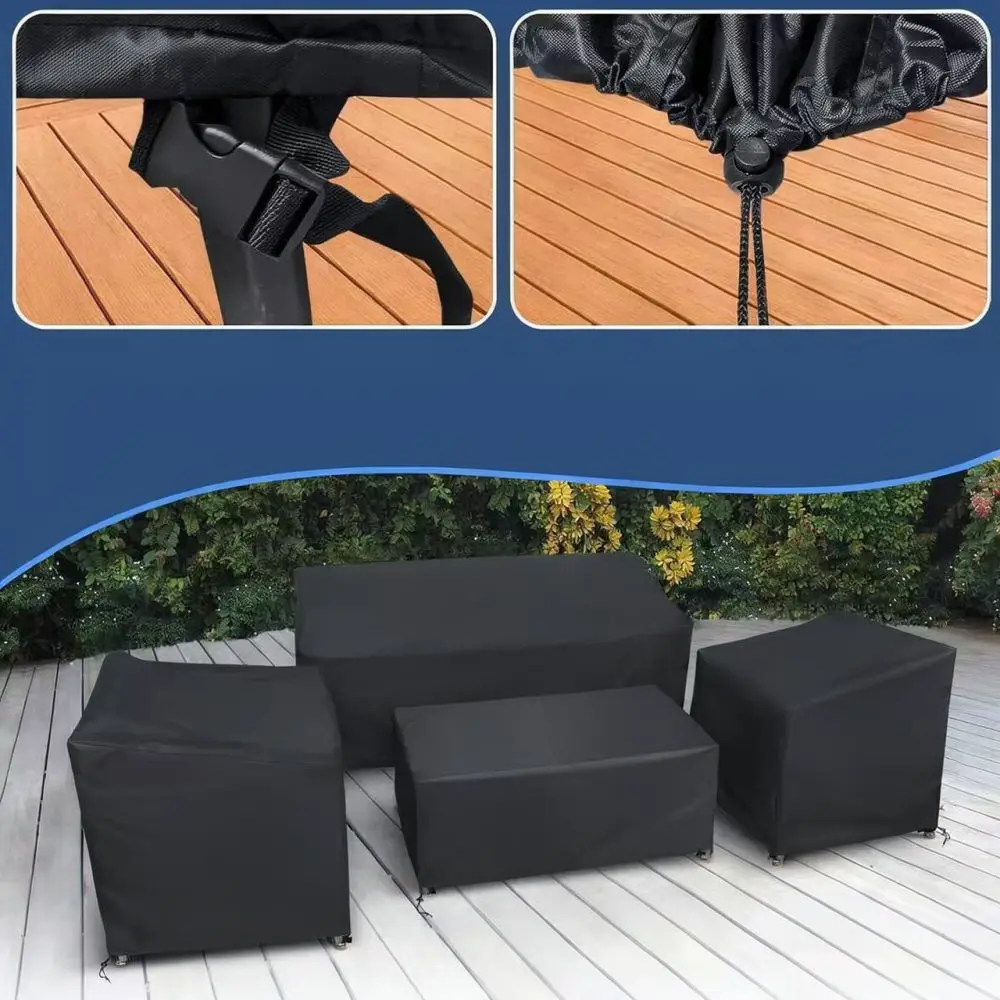 Outdoor Garden Furniture Protection Covers Waterproof Patio Sofa Shield Windproof Durable Oxford Fabric Dustproof Guard