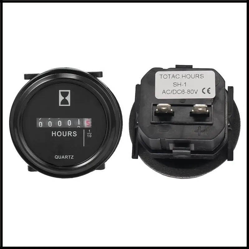 ل 6-80 فولت عداد مقياس ساعة ميكانيكية لدراجة نارية محرك البنزين للبنزين للديزل #3