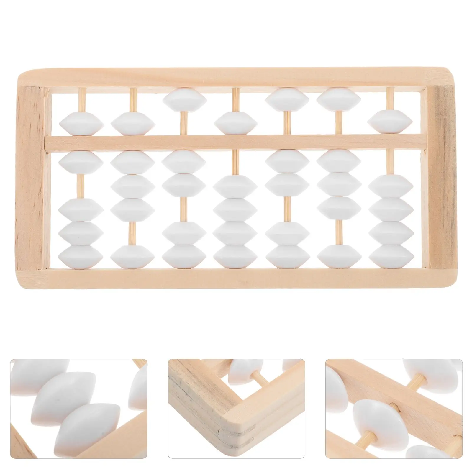 Wooden Abacus Mini Toy Small Kids Photo Prop Educational Tool Math nament Christmas Tree Birthday Grab Bead Montessori