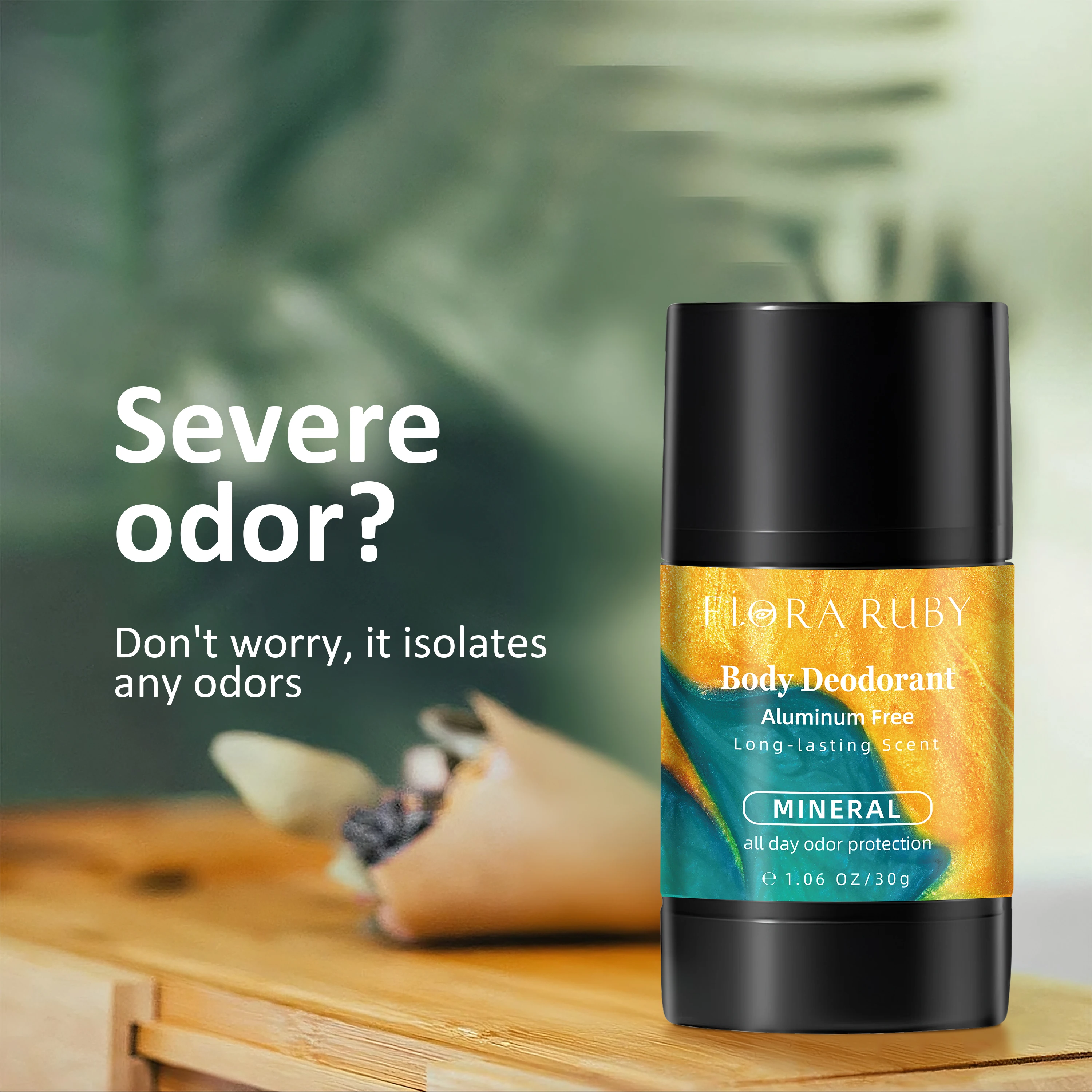 فلورا روبي خالية من الألومنيوم 48 ساعة من العطر الابتدائي تحت الإبط 30 جرام/1.06 أونصة عصا مزيل العرق رائحة تدوم طويلاً #4