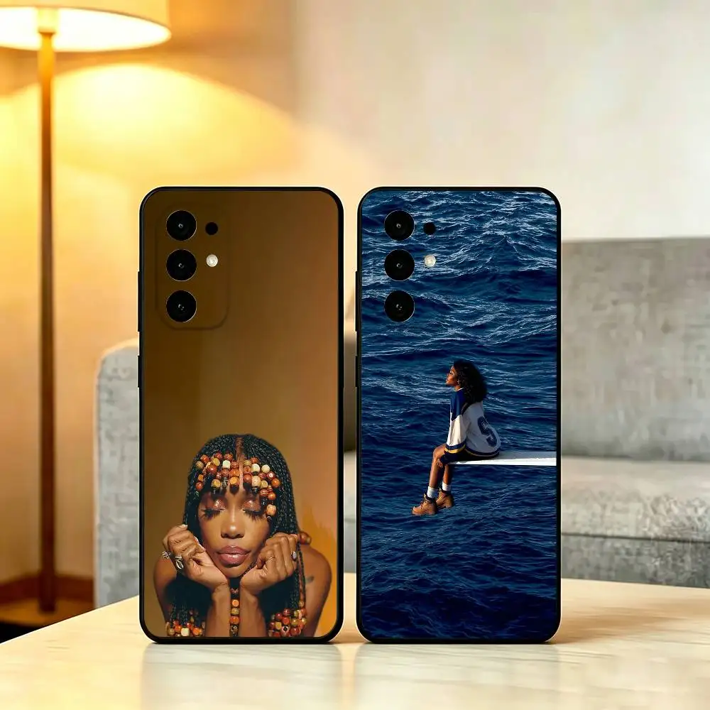 R&B Singer SZA Phone Case For Samsung S25,S24,S21,S22,S23,S30,Ultra,S20,Plus,Fe,Lite,Note,10,Soft Black Cover