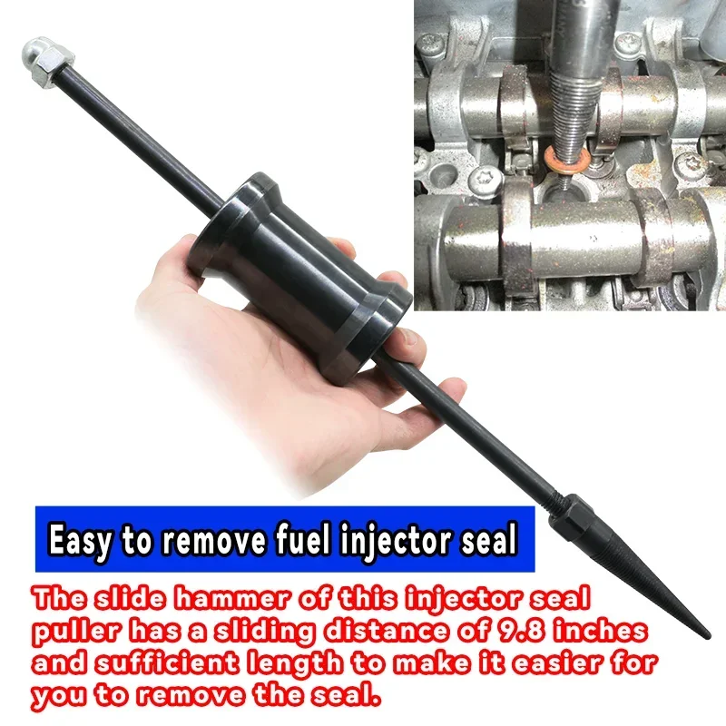 Diesel Injector Seal Puller Removal Tool For BMW Mercedes PSA Removal of Injoctor Sealing Rings with Slide Hammer 5 -15 mm