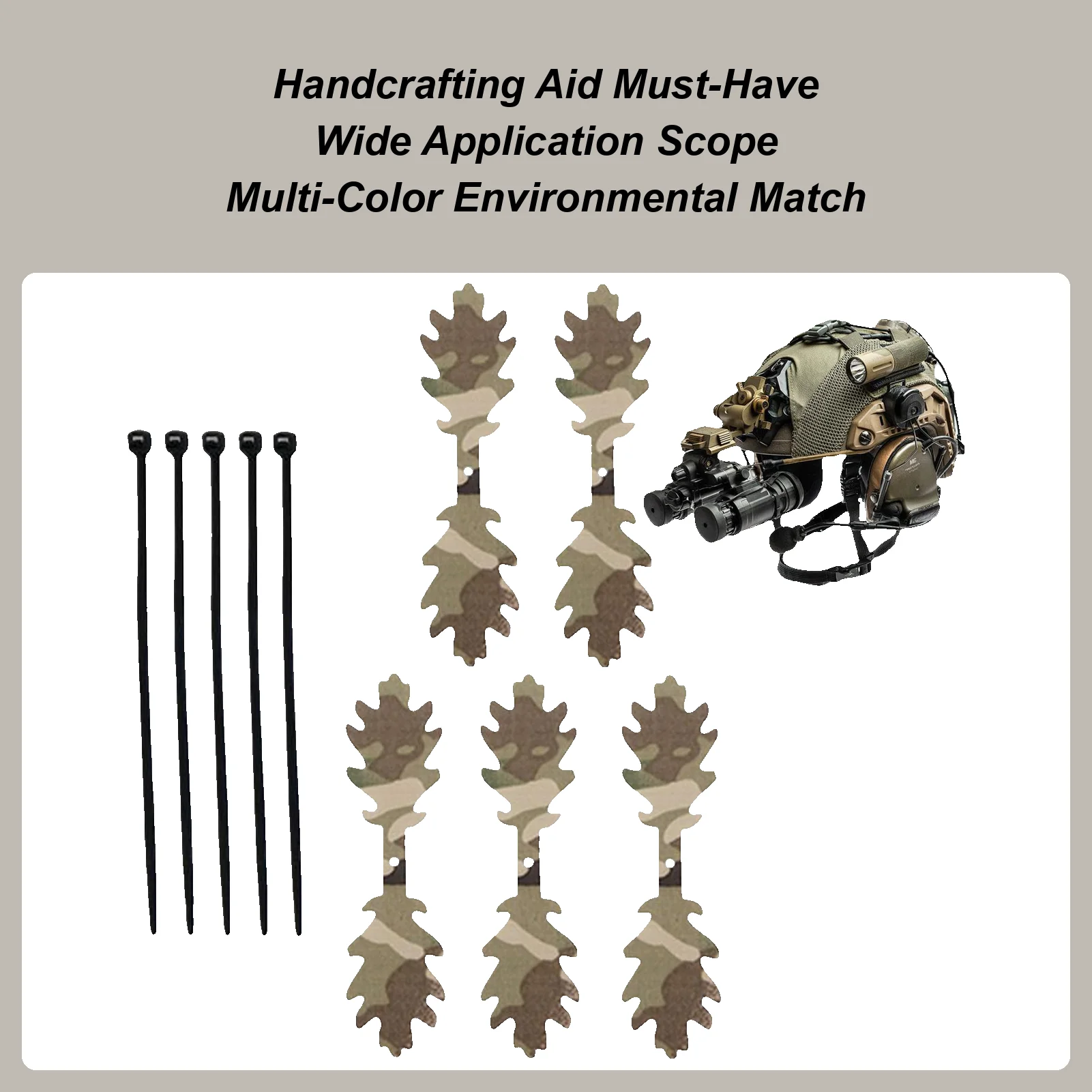 

5PCS Camouflage Leaf Strips for Hunting Hat Natural Concealment Gear for Wilderness Jungle Desert Hunting Adventure Training