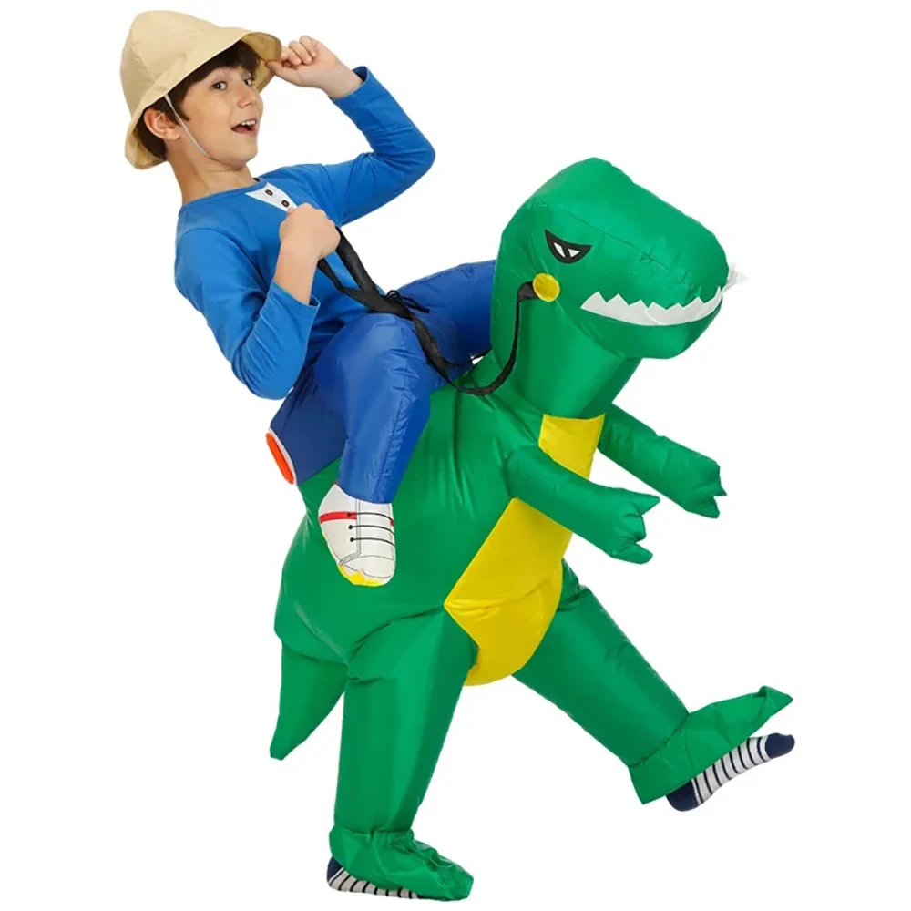 Disfraz inflable de dinosaurio para Halloween, Cosplay de Navidad, vestido de fiesta