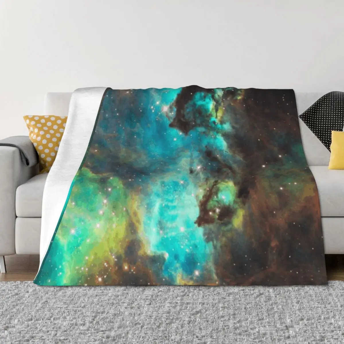 

Green Galaxy Throw Blanket christmas gifts Soft Beds Winter beds Blankets