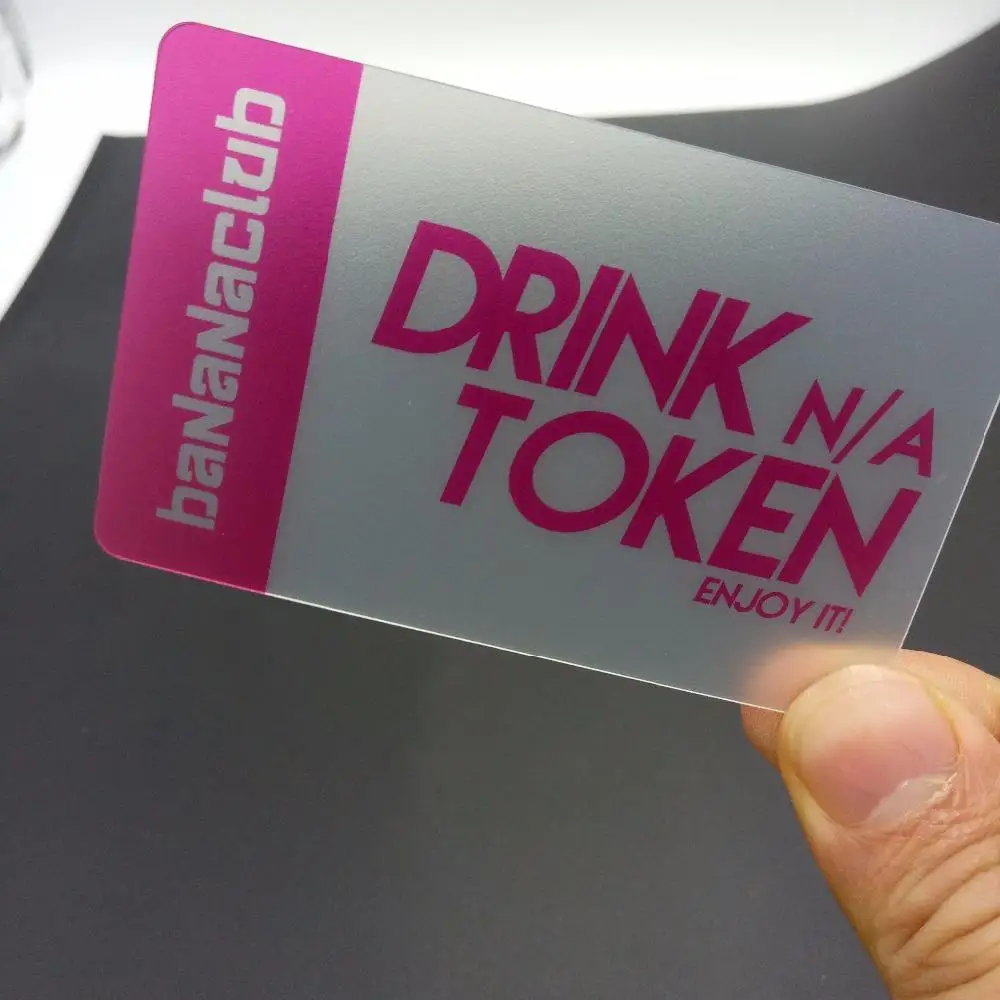 Bulk Pack 50/100/200 Custom Transparent 0.38mm PVC Cards Waterproof VIP Membership Office Visit Plastic Business Cards