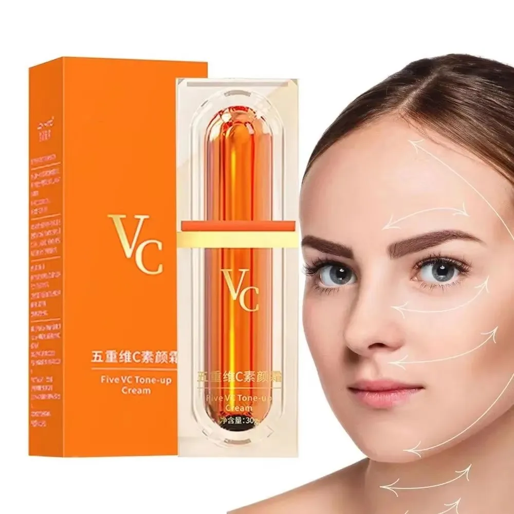 

Vitamin C Face Cream Whitening Five VC Tone Up Cream Moisturizer Anti Aging Pimple Wrinkle Spots Remover Brightening Skin Care