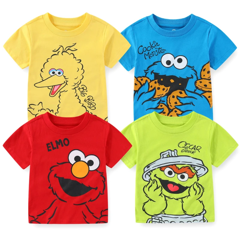 Sesame Street Boys T-Shirts  (S- 4XL) and Board Book Set Infant 2026 Summer New