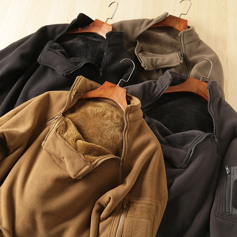 

Мужская толстовка с двойной молнией Russian Sle Thiened Fce, ветрозащитная, теплая, двусторонняя, бархатная, современная, круглая, Ne Sol...