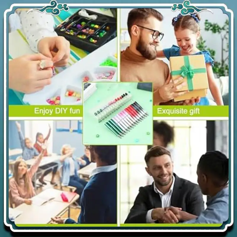 

Пластиковая ручка с бисером, стержни для ручек с бисером, подходят для детей, студентов, родителей, школьных канцелярских принадлежностей