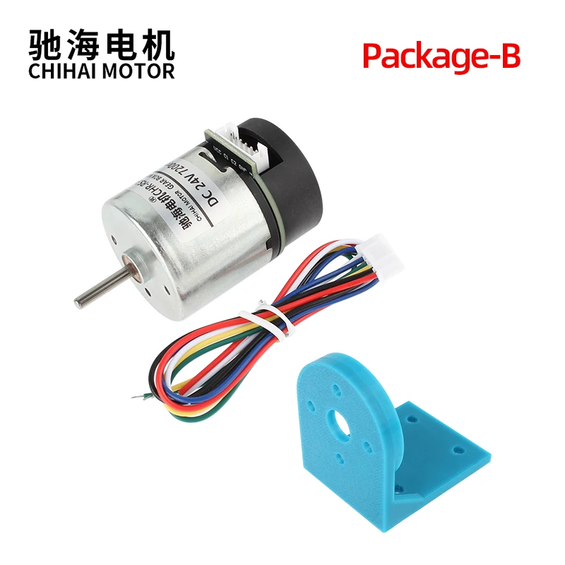 CHR-RK3429ABHL Round Shaft 24v 12v 3600RPM 3429 DC Motor High Speed Low Noise Carbon Brush Motor With 11PPR Encoder