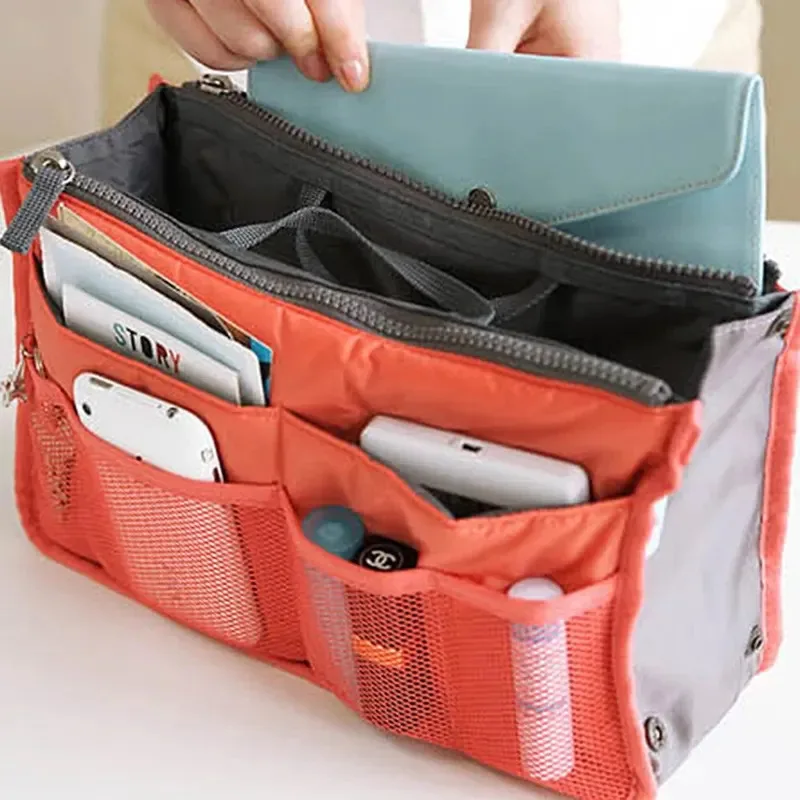 Multi Functional large capacity makeup bag portable double zipper toiletries travel storage bag mommy bag multi pocket cosmetic