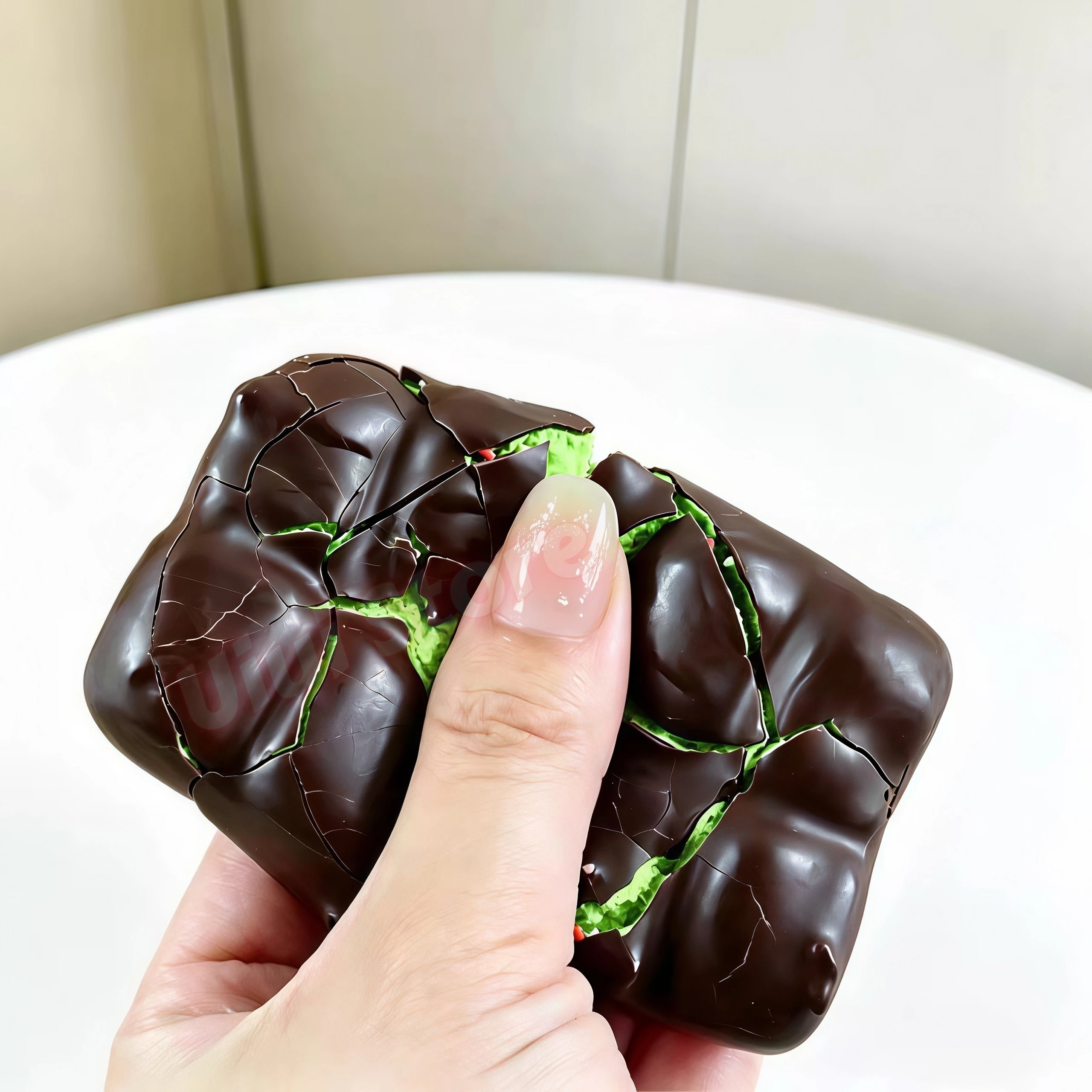 Chocolate Wax Cracking Squeeze Fidgets Cat Paw Donut Crunchy Sound Ball Handmade Craft Crispy Feel Snowball Crunch Squishy Gift