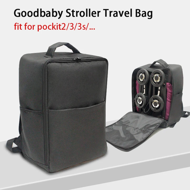 Accesorios para cochecito Goodbaby Pockit 2s/3/3s, bolsa de viaje para cochecitos, mochila impermeable gruesa, mochila de almacenamiento de avión