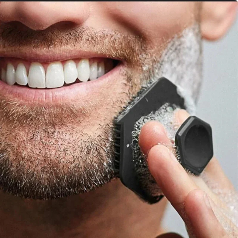 Facial Cleaning Brush Body Cleansing Scrubber Exfoliating Cleanser Men Miniature Face Deep Clean Shave Massage Silicone Brush